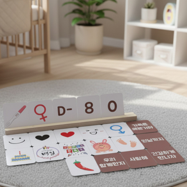 [무료포장]신생아 디데이달력 5칸 캘린더 돌잔치용품, 1개, 카드형 달력