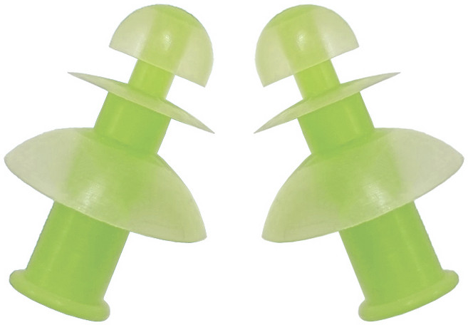 국내생산 아퀴스트 수영 실리콘 귀마개 소음방지 이어플러그 3단, 1개, 네온