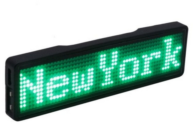 LED 이름표 명찰 네온사인 전자명찰 블루투스 프로그래밍 메시지 미니 보드, 1개