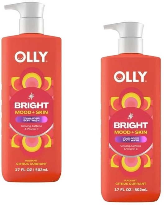 올리 브라이트 무드 스킨 인삼 카페인 비타민C 함유 바디워시 OLLY Vitamins Bright Body Wash, 2개, 502ml - 쿠팡