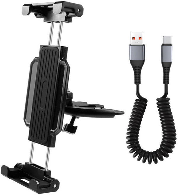 마이코지카 차량용 태블릿거치대 CD슬롯형, 블랙, 1개