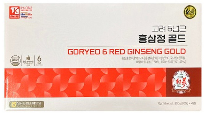 더존건강 고려 6년근 홍삼정 골드 800g 4병, 200g, 1개