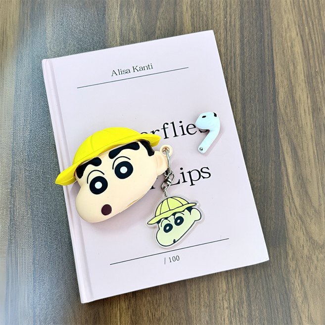 에어팟케이스 에어팟4케이스 에어팟프로2케이스 에어팟프로케이스 에어팟4세대케이스 에어팟투명케이스 러블리 옐로 모자 실리콘 케이스, 옐로 캡 팔찌, Airpods pro2, 1개