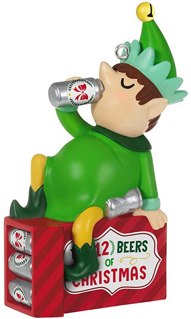 홀마크 Hallmark Keepsake 플라스틱 크리스마스 장식품 2021 The Twelve Beers of Christmas Elf, 홀마크 Hallmark Keepsake 플라스틱 크리스