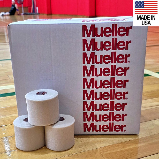 뮬러 언더랩 MUELLER MWrap 6.9CM .4M 스펀지 스포츠 테이프 테이핑 라켓 그립 발목테이핑, 3개, 내추럴