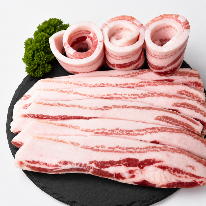 미트애 이베리코 삼겹살 냉동 돼지고기 구이용 스페인산, 3개, 1kg