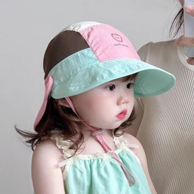 아기 캠프 플랩캡 캠핑 모자 수영 챙모자 여름