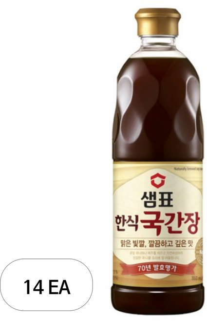 샘표 한식국간장, 860ml, 14개