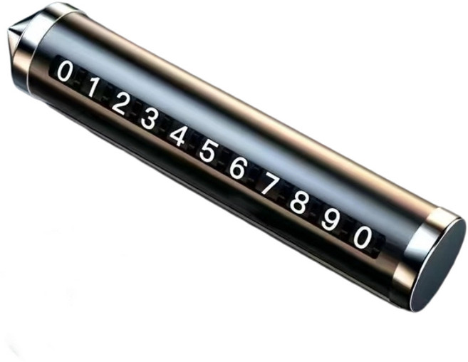 다기능 차량용 임시주차번호판 자동차 창문 파손기 안전망치 카폰 장식품, 1개, 블랙