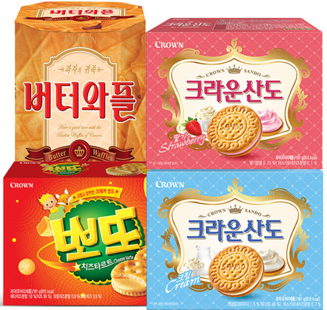 [냠냠상회] 크라운 산도 2종+뽀또+버터와플, 1개