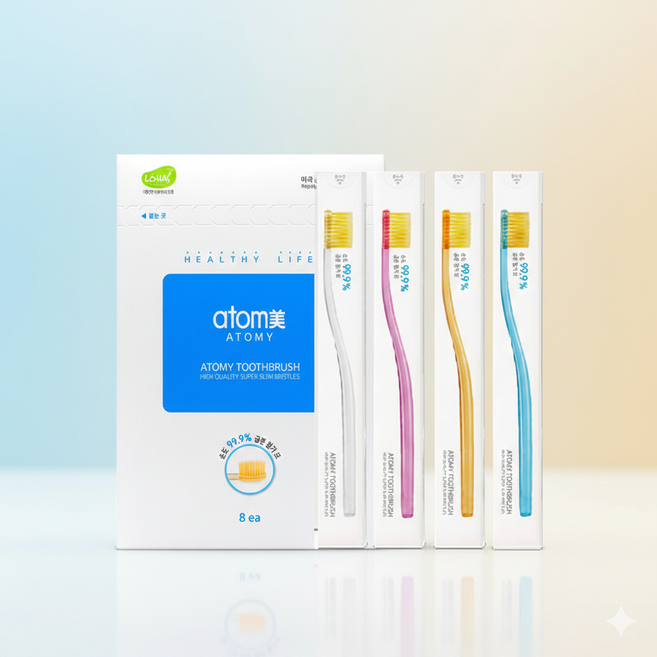 애터미 칫솔 8개입 5개, 1박스