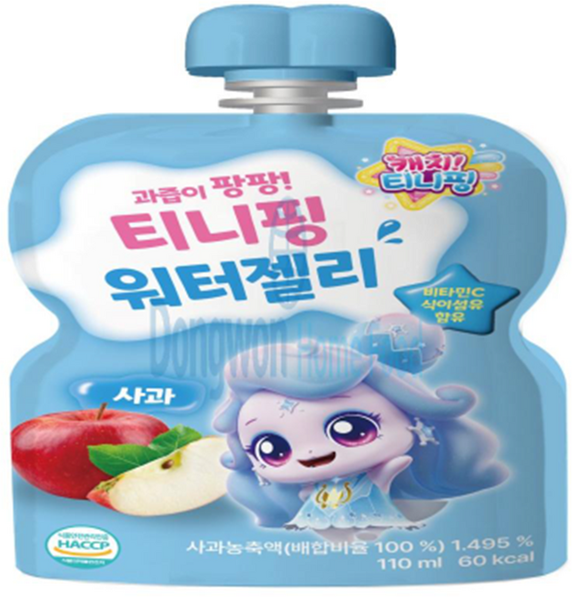 티니핑 워터젤리 사과, 110ml, 40개