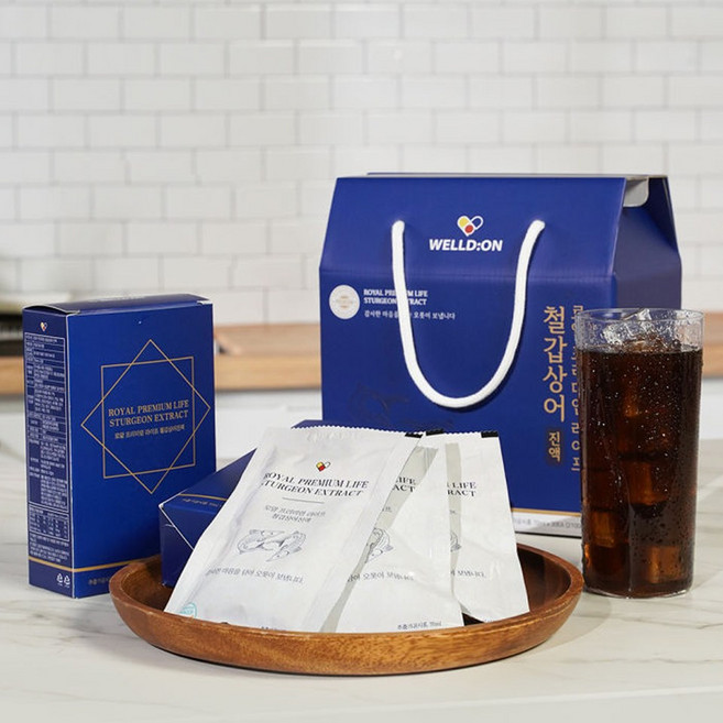 웰디온 로얄 철갑상어 진액 캐비어 건강즙 엑기스, 1박스, 70ml