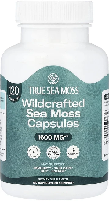 행복하고 건강하게 True Sea Moss 야생재배 바다이끼 캡슐 120정(캡슐 1정당 400mg) 백년회로하세요, TrueSeaMoss야생재배바다이끼캡슐120정캡슐1정당, 1개 - 쿠팡