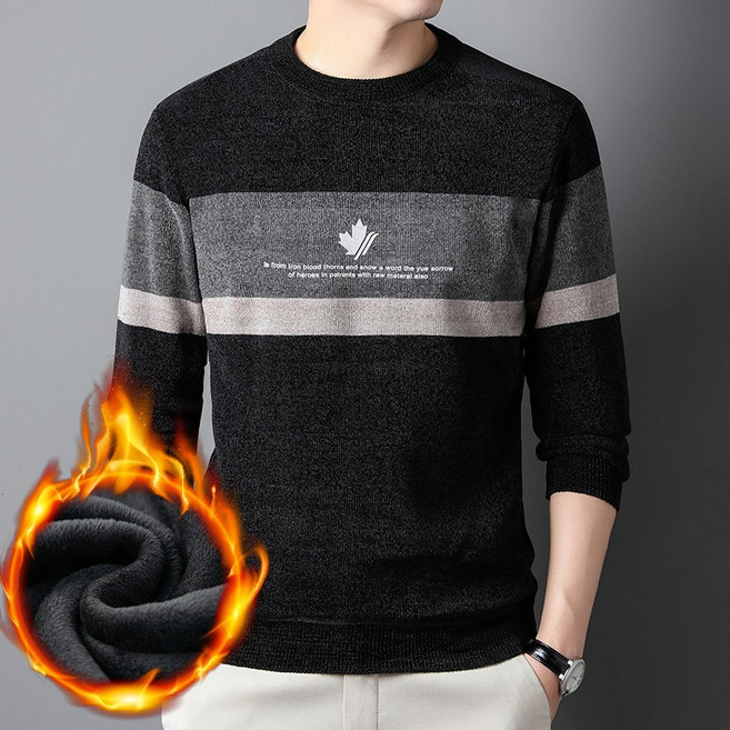 니이카 남성 골프 폴로니트 캐주얼 라운드넥 니트