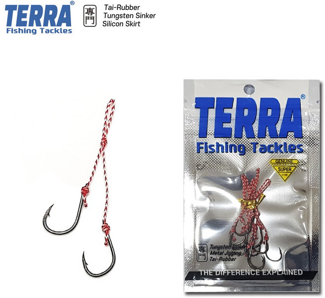 타이라바 바늘 훅셋 커스텀 어시스트훅 스커트 파츠, 3세트, 5개입