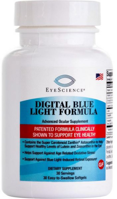 EyeScience Digital Blue Light Formula – Lutein Zeaxanthin & Astaxanthin for Eye Health – Supports, 1개, 30정