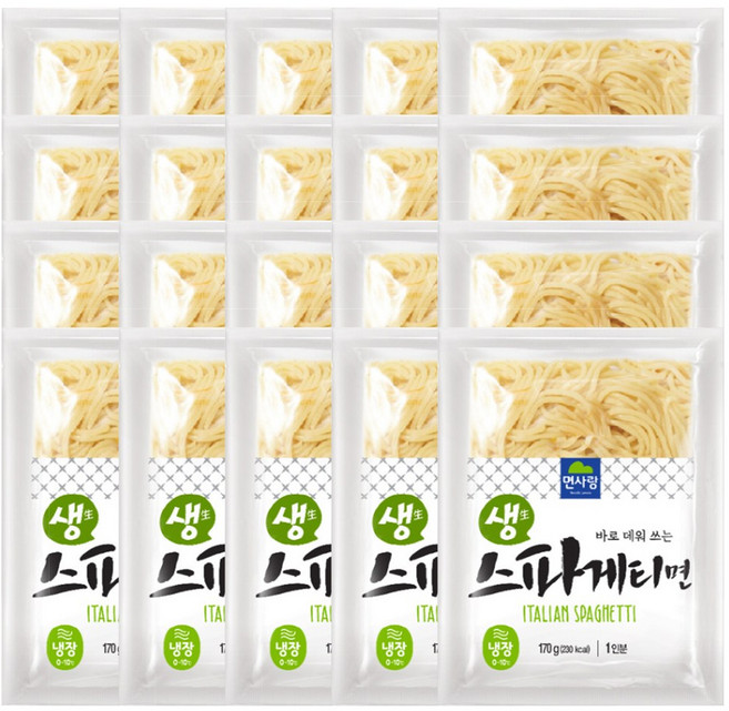 면사랑 생 스파게티면 170g, 1개, 3.4kg