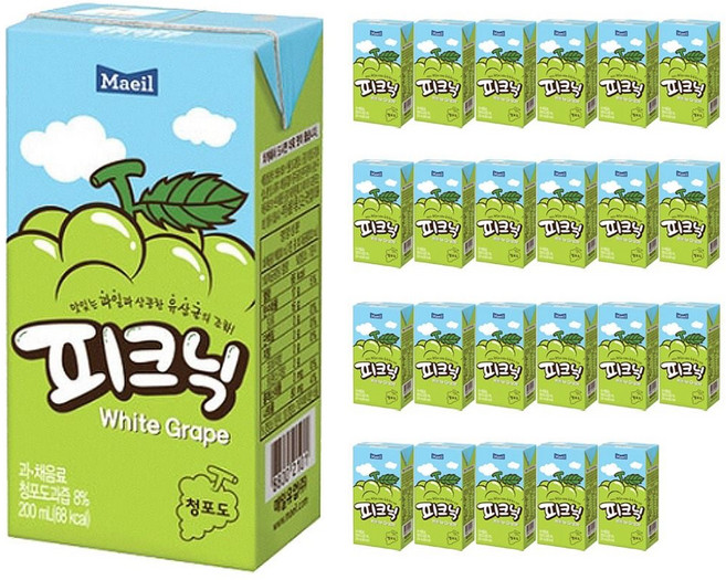 매일 청포도 200ml x 24팩 사과 mar077gs, 1ml