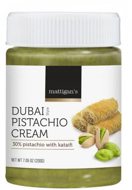 Mattigan's 스프레드 매티건의 수상 경력에 빛나는 두바이 피스타치오 크림과 바삭바삭한 카타이피 나만의 바이럴 초콜릿 바 만들기 고급 토핑 속재료 선물용으로 훌륭함 200, 피스타치오 크림/ 카타이피, 200g, 1