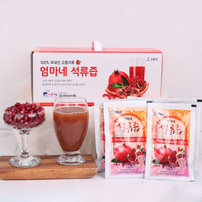 국내산 석류 고흥 엄마네 석류즙 항아리숙성, 60팩, 80ml