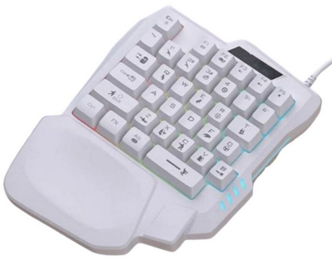 커스텀키보드 매크로 한손키보드 서브키보드 키패드 흰색한손키보드, 화이트 / 한손키보드 / 35키, 35 키즈, 아니요