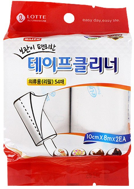 롯데 이라이프 테이프클리너 의류용 리필 2P, 1개