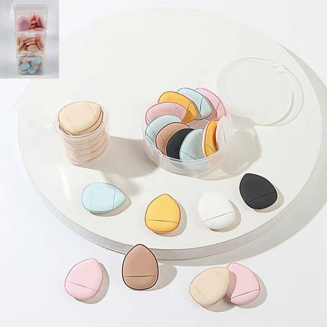 미니 에어 퍼프 스몰사이즈 손가락 파운데이션 핑거 에어 퍼프 뷰티블렌더 20p 메이크업 트러블 커버, 1개, 본상품선택