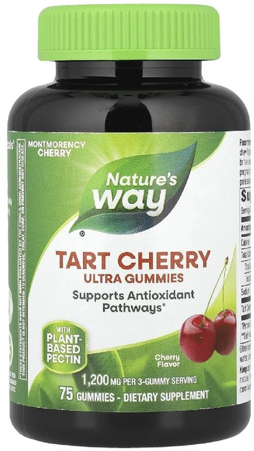네이처스웨이 타트체리 Tart Cherry Gummies 울트라 구미젤리 체리맛 75개, 네이처스 웨이 타트체리 울트라 구미젤리 체리맛 75개, 1개 - 쿠팡