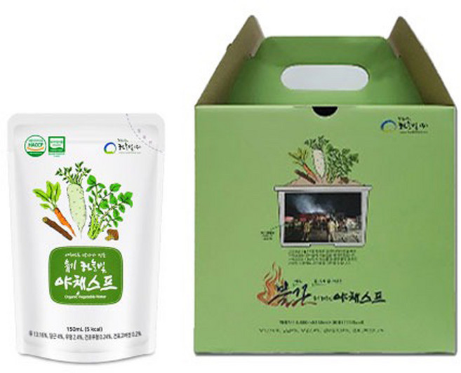 유기 하늘빛 야채스프 유기농 건강즙 비건 야채음료, 150ml