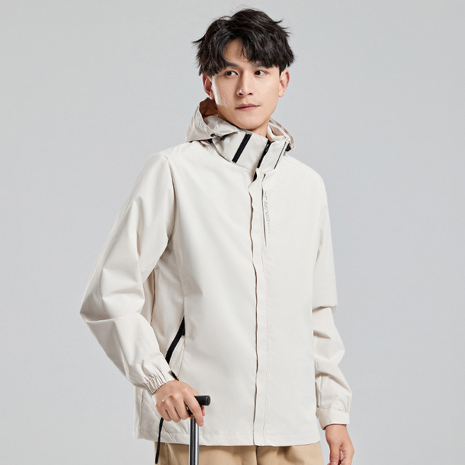 衝鋒衣男款 防風防潑水保暖機能外套 連帽工裝風衣