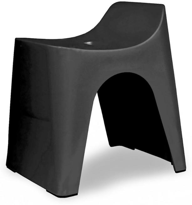 휴바스 투명 목욕용 바스스툴, 블랙 4개