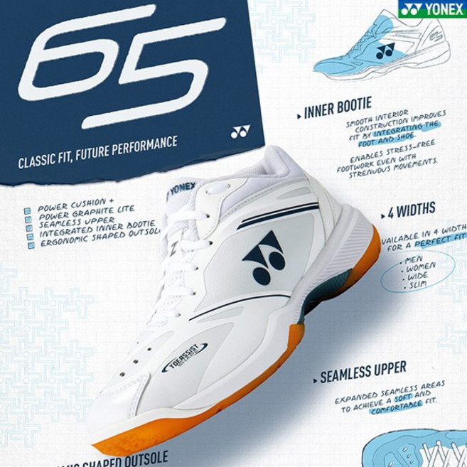요넥스 65Z4 화이트 배드민턴화 2026년형