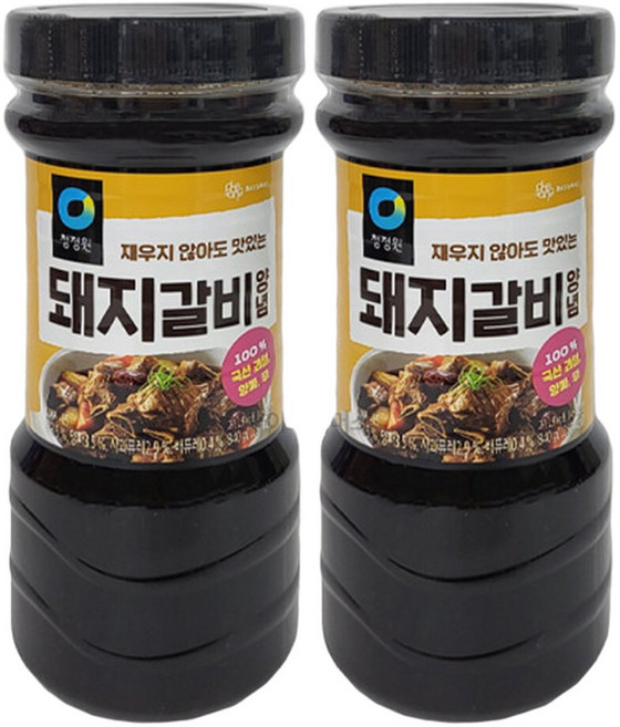 청정원 돼지갈비양념 840g X 2개 돼지갈비 찜 간편 소스