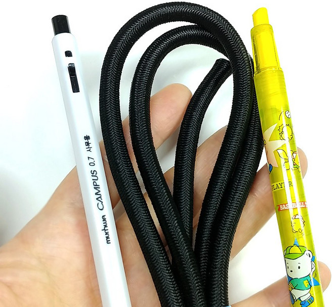 고무줄 텐트고무줄 굵은고무줄 탄성끈 탄성고무줄 폴대고무줄, 약6mm블랙(1개당=1미터)