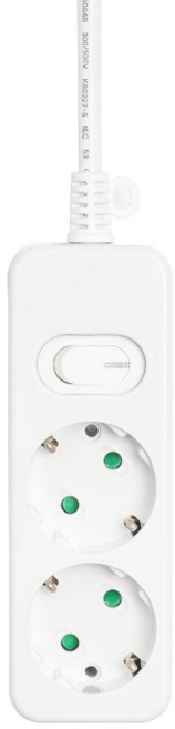 블루밍 국산 메인스위치 멀티탭 2구 콘센트 안전 접지 스위치 통합절전, 메인 스위치 2구 10A, 1개, 5m, 화이트