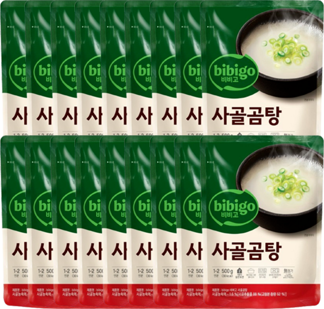 비비고 사골곰탕, 500g, 18개