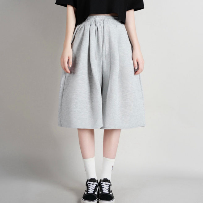 제제룩 여자 반바지 와이드 버뮤다 팬츠 7부