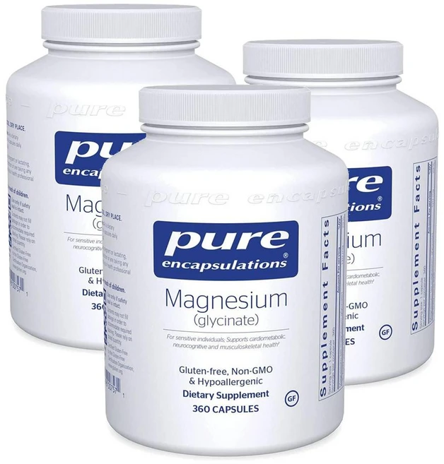 퓨어인캡슐레이션 마그네슘 글리시네이트 캡슐 Pure Encapsulations Magnesium Glycinate, 3개, 360정 - 쿠팡