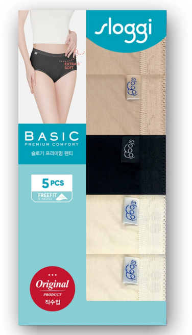 슬로기 여성 면 팬티 세트 5매