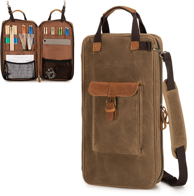 Damero 12 드럼 스틱 백 약 ​​페어 수납 왁스 스캔 버스 숄더 스트랩 첨부, 1개