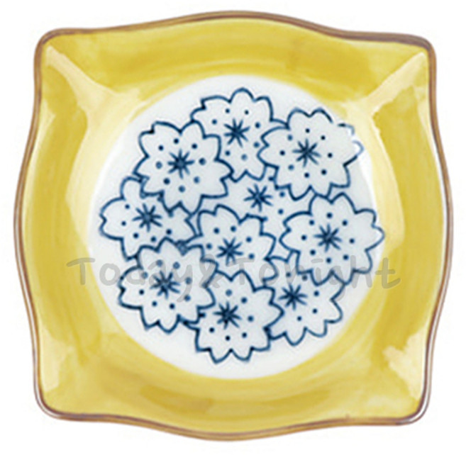 ATT 도자기 노랑 사각종지 간장 종지 초장기 한정식 일식집 소스 그릇 미니 반찬기 WI16741O7407, [AT]VIP500, 1개