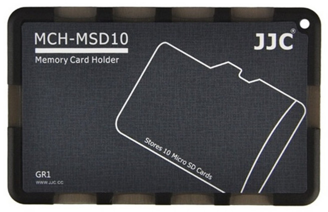 又敗家JJC 超薄名片型 Micro SD 記憶卡收納盒 (MCH-MSD10) - 10張, 1個, 黑, 0GB