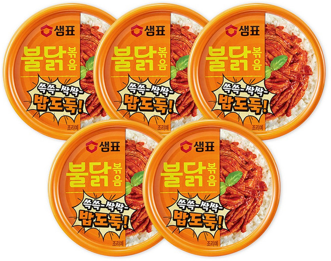 샘표 불닭볶음, 80g, 5개