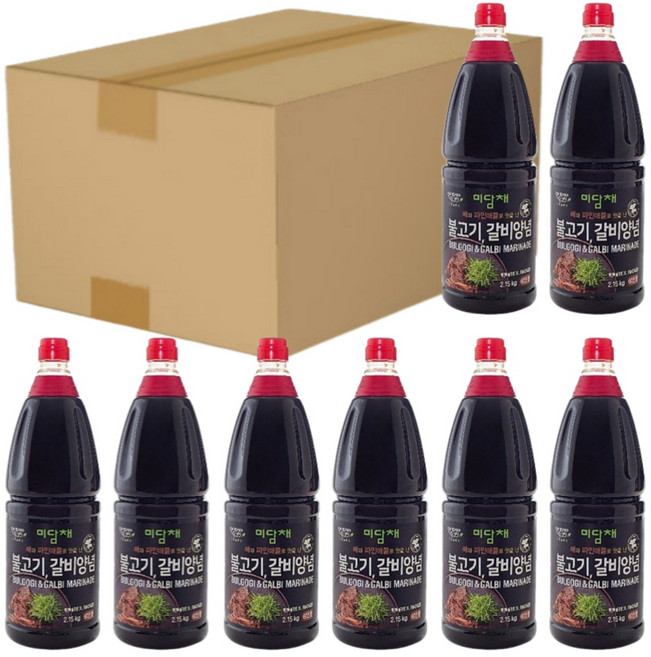 불고기 갈비 양념 2.15kg box 소 돼지 사용가능, 8개