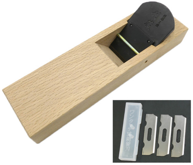 가쿠리 카쿠리 12629+12635 토시조 교환식 대패 58mm 화이트 오크 날 3개 포함 세트