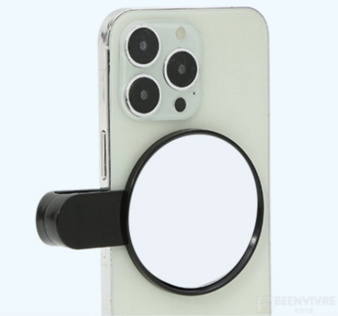 휴대폰 후면카메라 셀카 스마트폰 셀카모니터 클립, 화이트, 1개