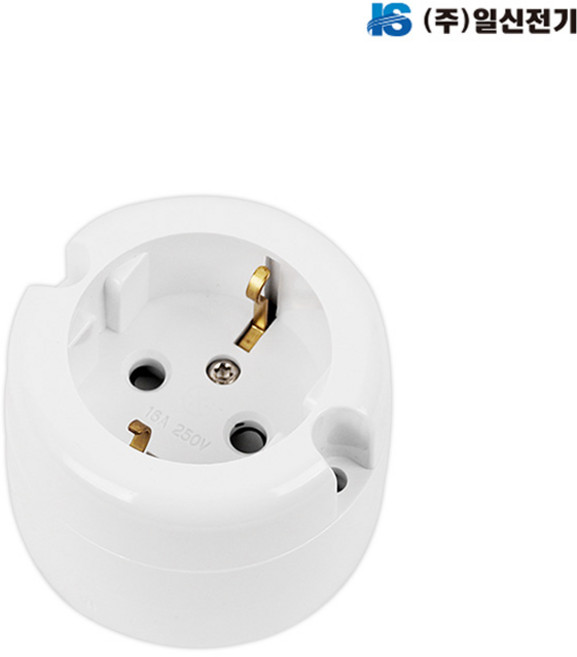 일신전기 둥근형 노출 1구 콘센트 연선용 나사타입, 노출 1구 콘센트_나사타입, 1개