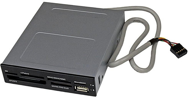 StarTech.com 8.9cm(3.5인치) 드라이브 베이 IDE to 싱글 CF SSD 어댑터 카드 리더기(35BAYCF2IDE), Multi-Card, USB 2.0, 1개