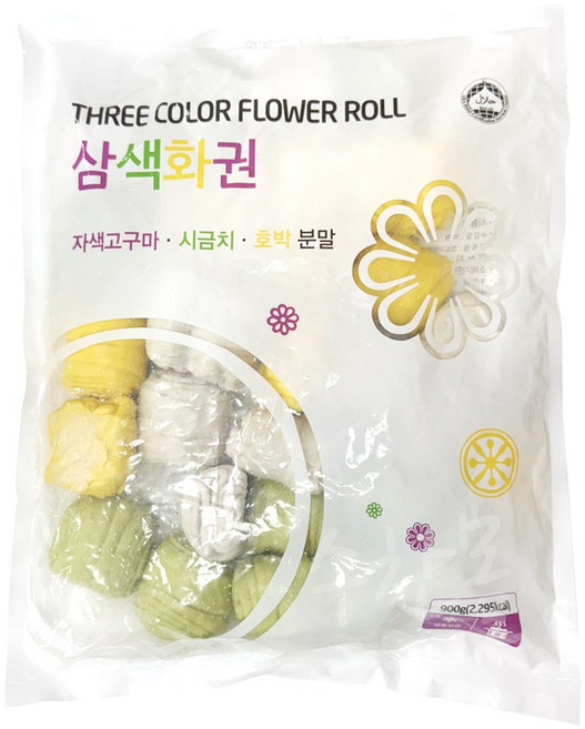 랜시푸드 삼색화권 꽃빵 30g, 900g, 1개